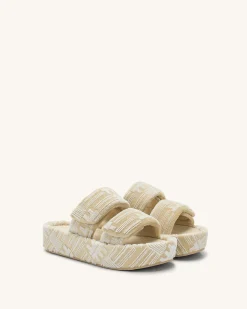 Lexi Terry Slide Sandal - OatMilk
