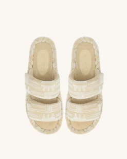 Lexi Terry Slide Sandal - OatMilk