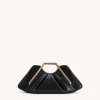 Lila Metal Frame Clutch - Black