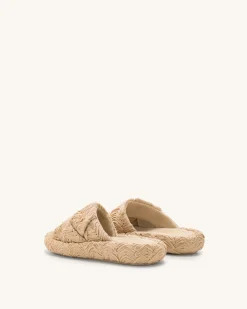 Lilah Woven Platform Sandal - Beige