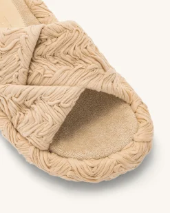 Lilah Woven Platform Sandal - Beige
