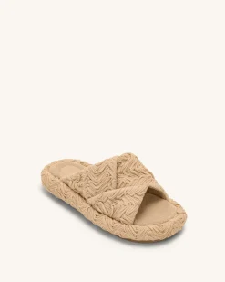 Lilah Woven Platform Sandal - Beige