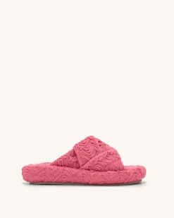 Lilah Woven Platform Sandal - Rose Red