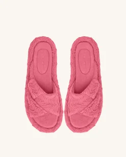 Lilah Woven Platform Sandal - Rose Red