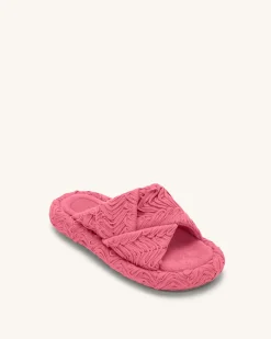 Lilah Woven Platform Sandal - Rose Red