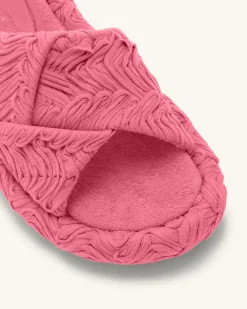 Lilah Woven Platform Sandal - Rose Red
