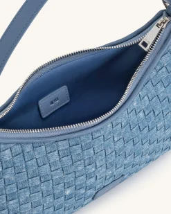 Lily Shoulder Bag - Blue Denim Weave