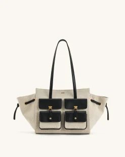 Linda Tote Bag - Black Canvas