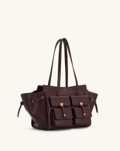 Linda Tote Bag - Deep Burgundy