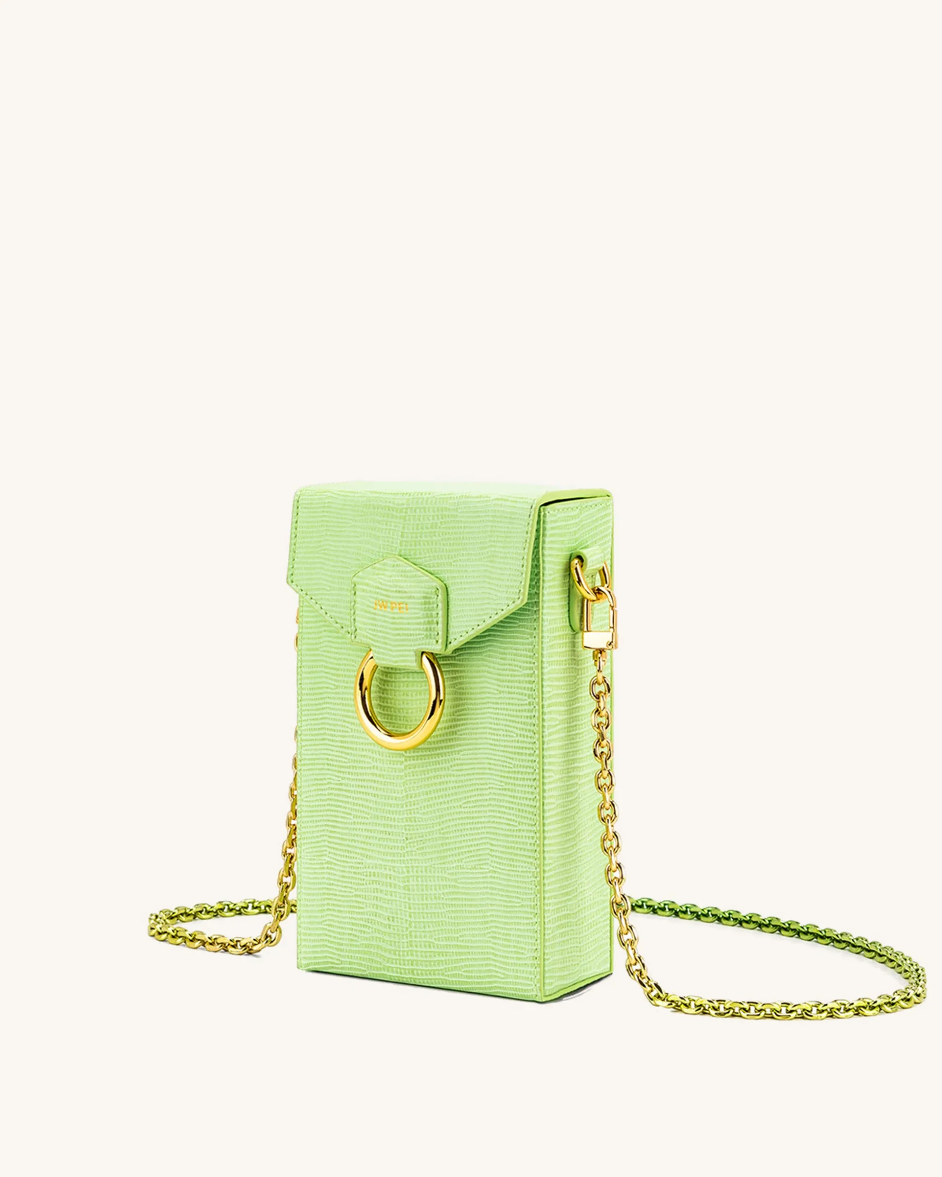 Lola Gradient Chain Phone Case - Lime Green Lizard