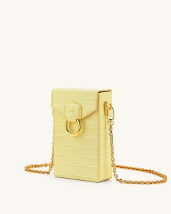 Lola Gradient Chain Phone Case - Light Yellow Croc