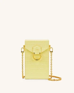 Lola Gradient Chain Phone Case - Light Yellow Croc