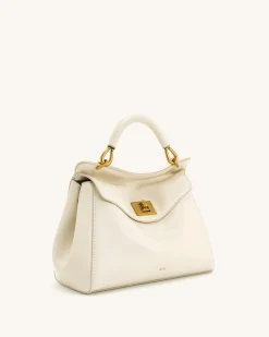 Lucia Classic Top Handbag - White