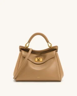 Lucia Classic Top Handbag - Brown