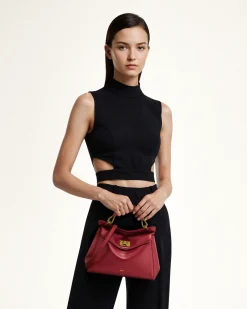 Lucia Classic Top Handbag - Claret