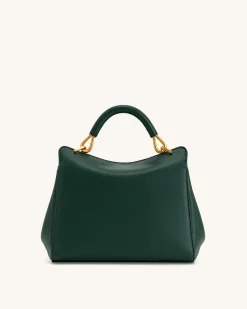 Lucia Classic Top Handbag - Dark Green