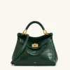 Lucia Classic Top Handbag - Green Croc