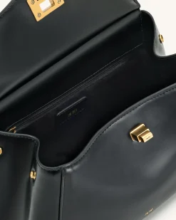 Lucia Classic Top Handbag - Black