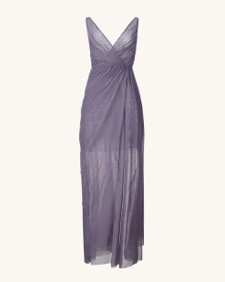 Luna Flowing Mesh Gown - Lavender