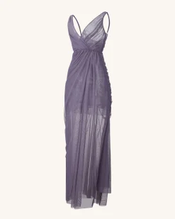 Luna Flowing Mesh Gown - Lavender