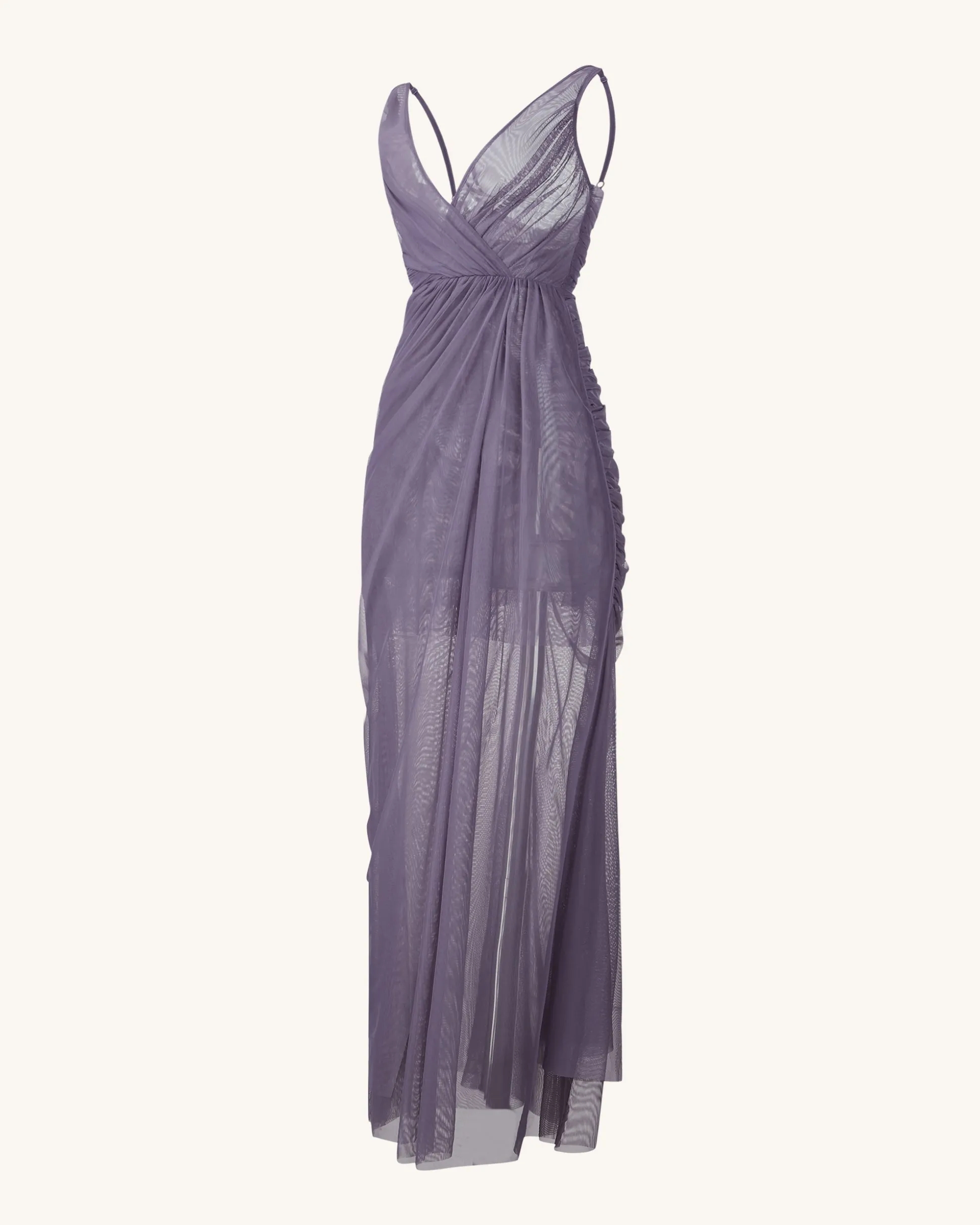 Luna Flowing Mesh Gown - Lavender