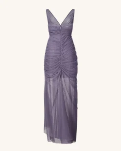 Luna Flowing Mesh Gown - Lavender