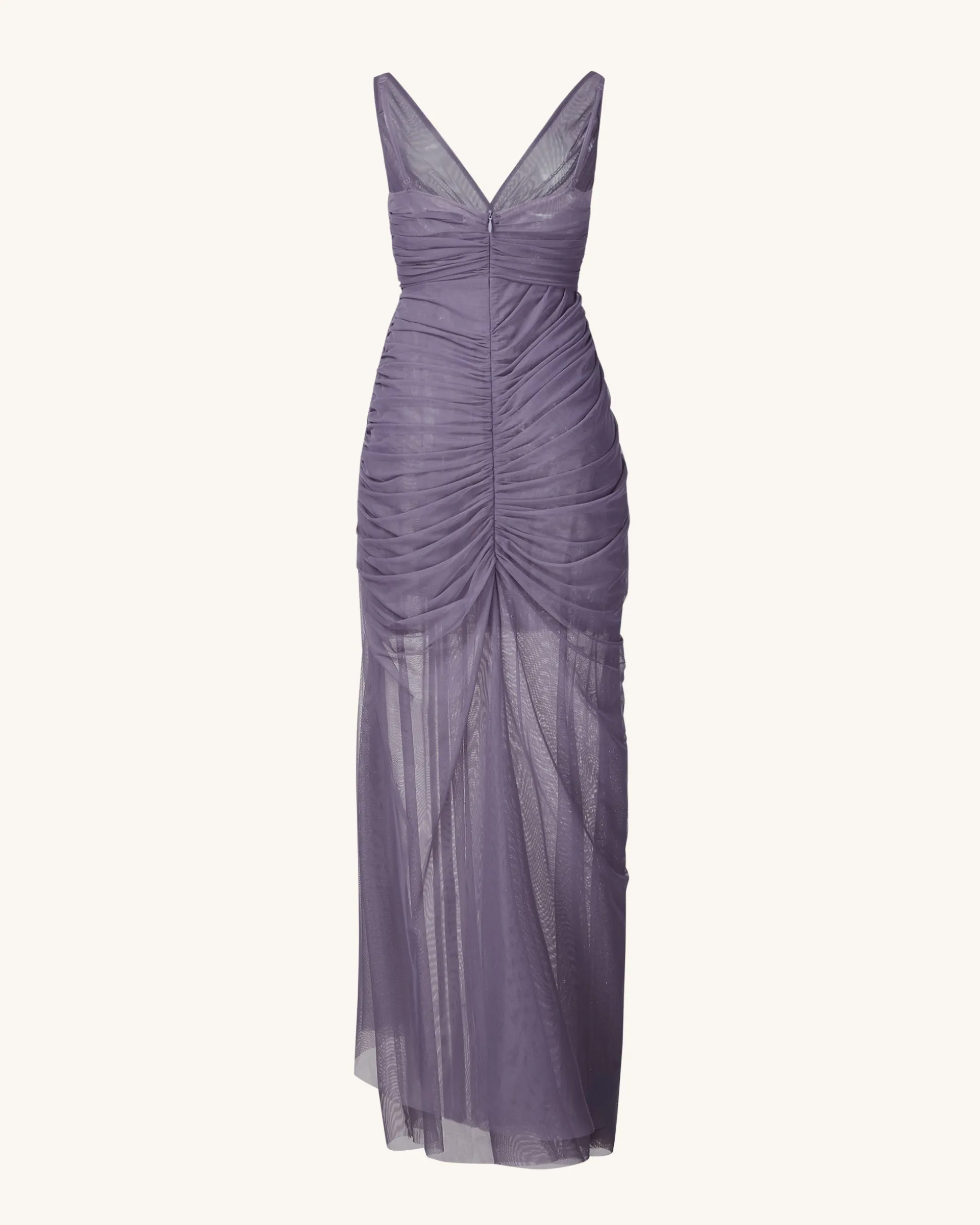 Luna Flowing Mesh Gown - Lavender