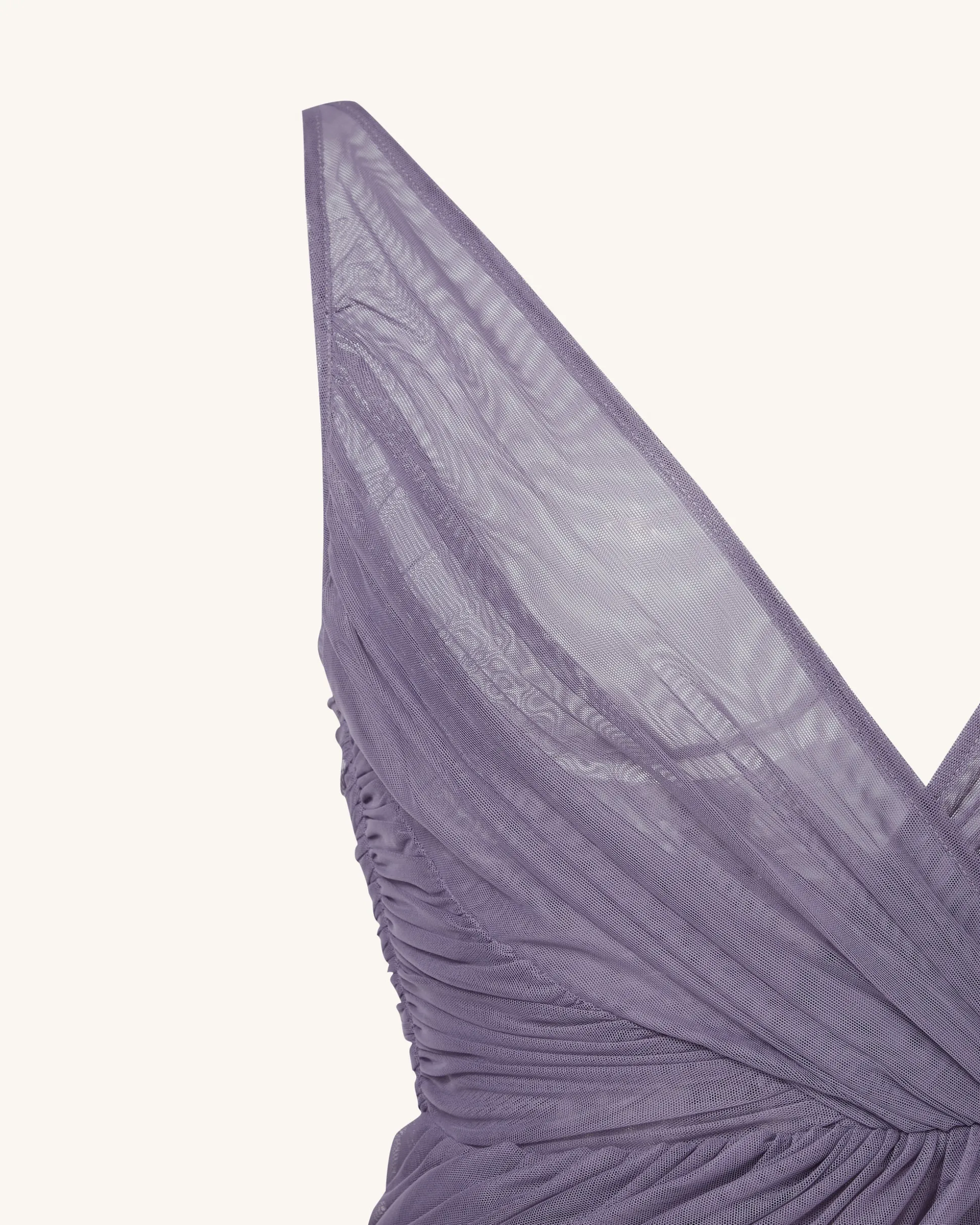 Luna Flowing Mesh Gown - Lavender