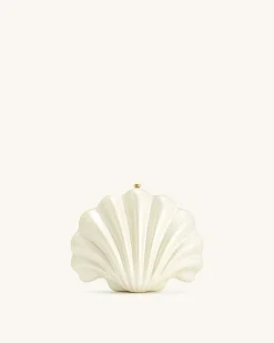 Maisie Shell Clutch - Ivory