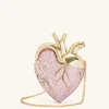 Maren Artificial Crystal Heart Shaped Bag - Pink
