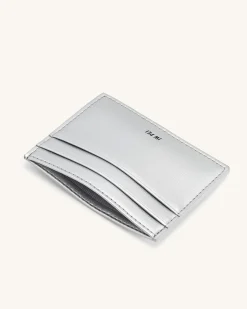 Metallic Card Holder - Silver
