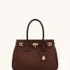 Miley Belt Embellished Tote Bag - Brown