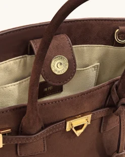 Miley Belt Embellished Tote Bag - Brown
