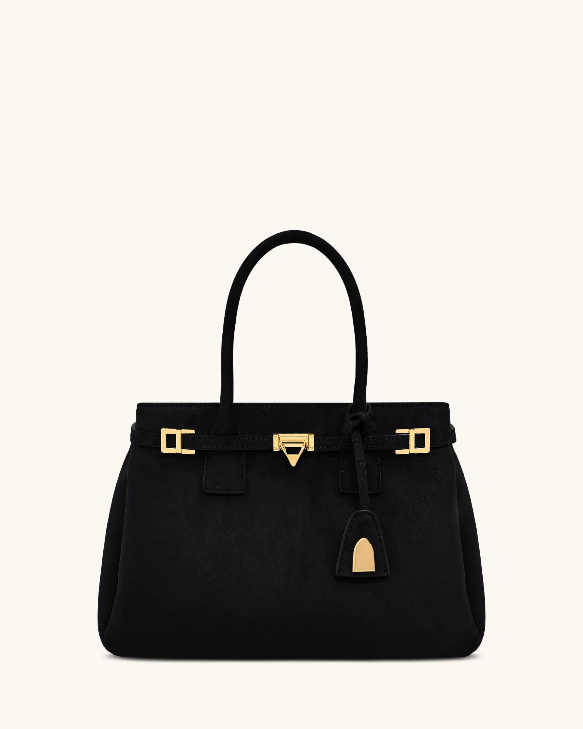 Miley Belt Embellished Tote Bag - Black