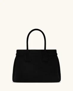 Miley Belt Embellished Tote Bag - Black