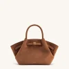 Mini Tote Bag Brown Faux Suede Women bag - JW PEI Hana