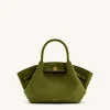 Mini Tote Bag Green Faux Suede Women bag - JW PEI Hana