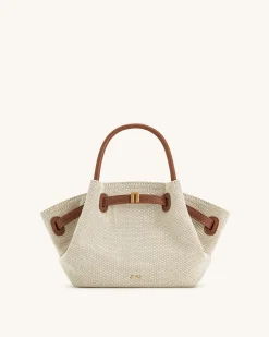 Mini Tote Bag Green Faux Suede Women bag - JW PEI Hana