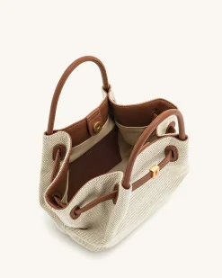 Mini Tote Bag Green Faux Suede Women bag - JW PEI Hana