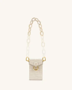 Mya Gradient Acrylic Chain Strap - Ivory