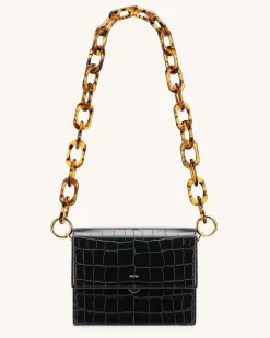 Mya Tortoiseshell Acrylic Chain Strap