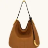 Nina Metal Charm Hobo Bag - Brown