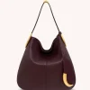 Nina Metal Charm Hobo Bag - Burgundy