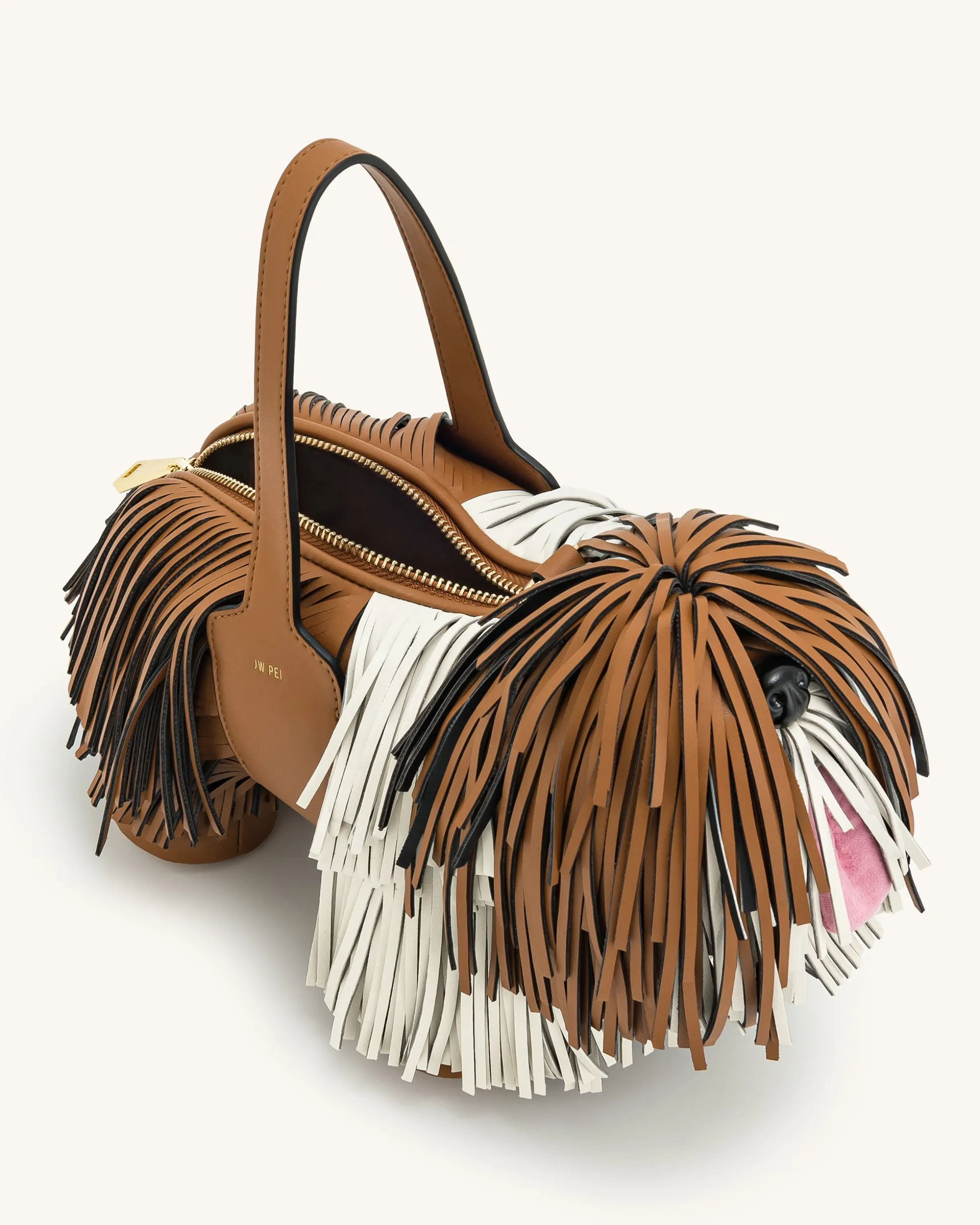 Nita Puppy Shape Handbag - Brown