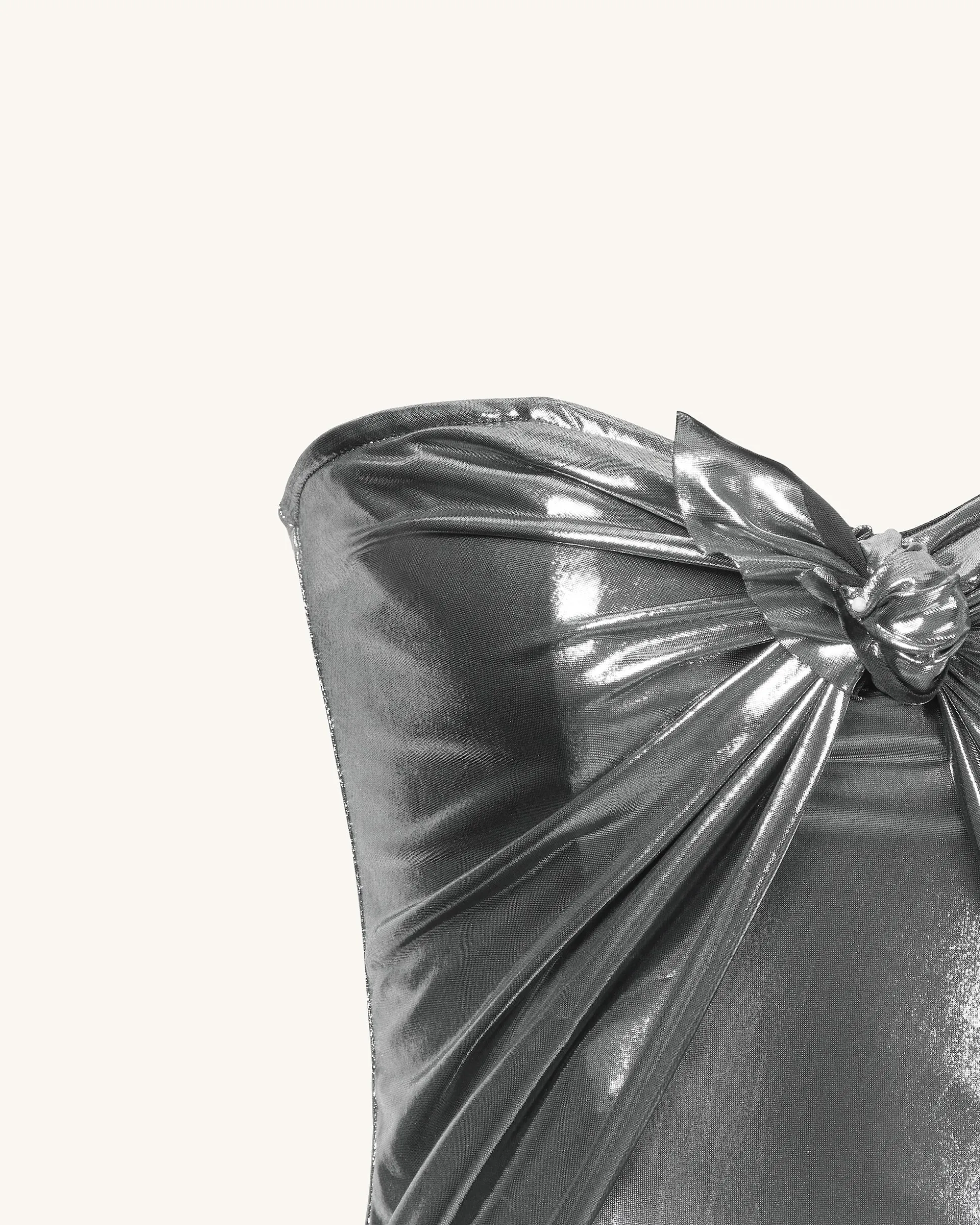 Olivia Silver Maxi Tube Dress - Silver
