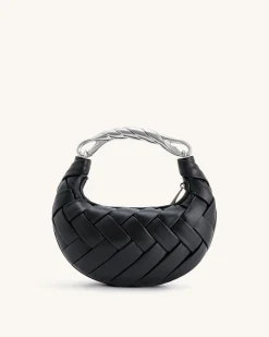 Orla Weave Handbag - Black