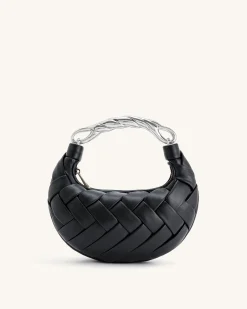 Orla Weave Handbag - Black