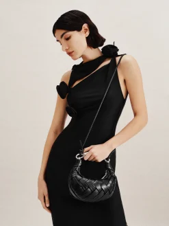 Orla Weave Handbag - Black