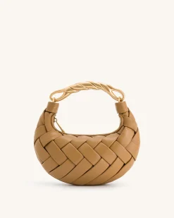 Orla Weave Handbag - Brown