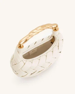 Orla Weave Handbag - White | JW PEI